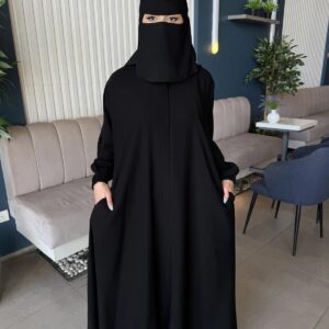 عباية عملية بسحاب وجيوب مخفي